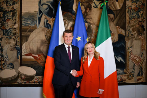 Český premiér se v Římě setkal s italskou premiérkou Meloniovou